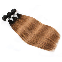Sulmy 3 Bundles With Frontal Closure 1b #30 Ombre straight Brazilian Hair Weave | SULMY.
