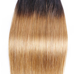 Sulmy 3 Bundles With Frontal Closure 1b #27 Ombre Straight Brazilian Hair Weave | SULMY.