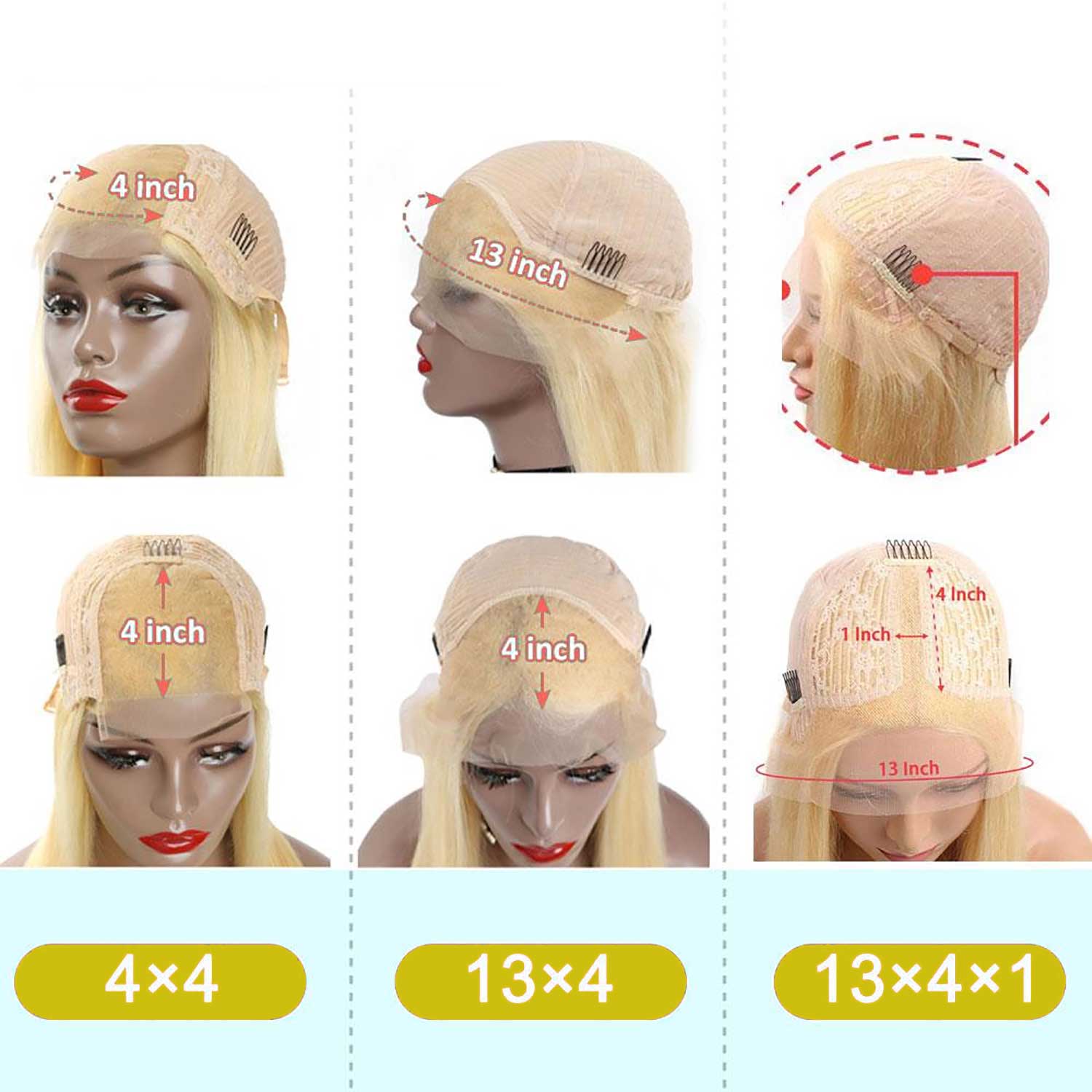 Midnight Blue Lace Front Wig with Dark Roots 100% Human Hair Wig