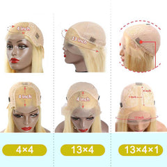 Midnight Blue Lace Front Wig with Dark Roots 100% Human Hair Wig