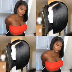 SULMY Lace Front Bob Wigs Human Hair Short Frontal Wigs -Silky Straight | SULMY.
