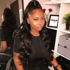 SULMY HD Lace Front Wig 100% Human Hair Silky body Wave
