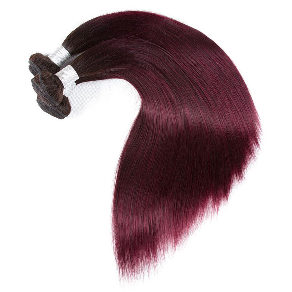 Ombre 99j Hair Bundles Dark Roots 99j Straight Hair Weave | SULMY.