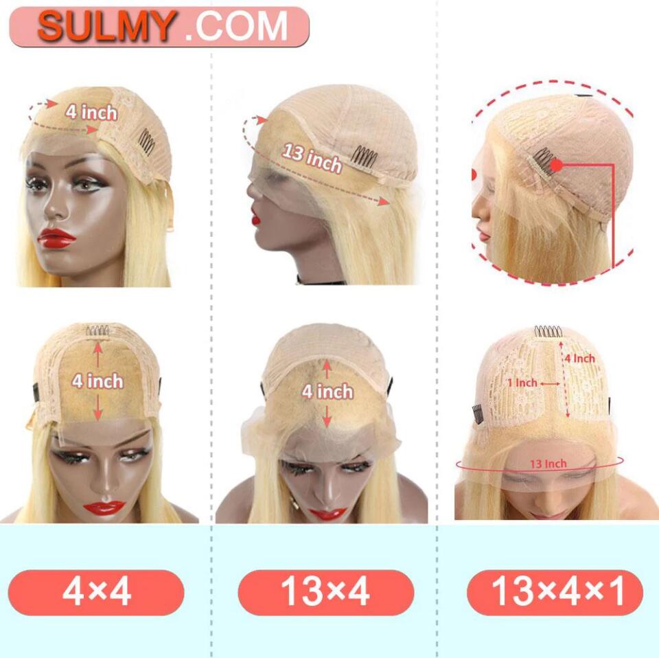 SULMY Platinum Blonde Highlight Wigs 100% Human Hair