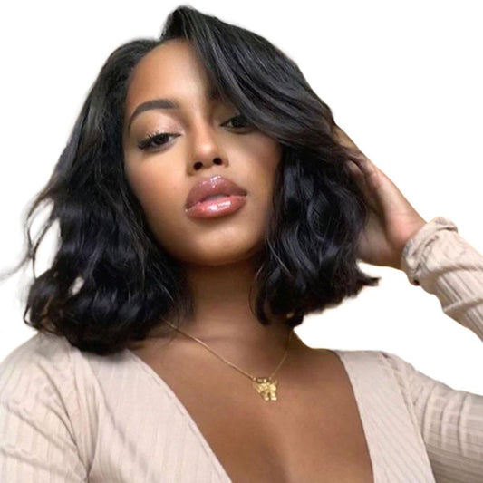 SULMY Closure Bob Wigs Human Hair Free Part Lace Wigs -Body Wave | SULMY.