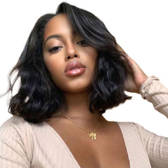Middle Part Closure Bob Wigs 4x4 Glueless Human Hair Lace Wigs Pre-plucked 180% Density -SULMY | SULMY.