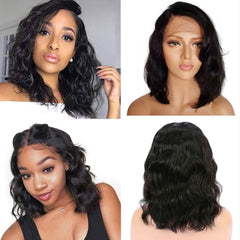 Middle Part Closure Bob Wigs 4x4 Glueless Human Hair Lace Wigs Pre-plucked 180% Density -SULMY | SULMY.