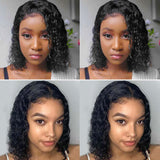 SULMY Lace Front Bob Wigs Human Hair Short Frontal Wigs -Water Wave | SULMY.