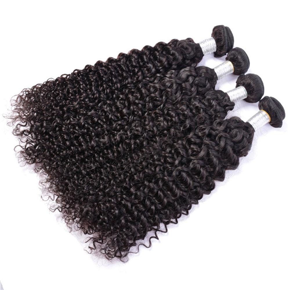 Bundles with Closure Curly Brazilian Virgin Human Hair Weave Bundles 3+1 | SULMY.