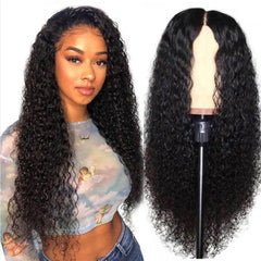 Lace Front Human Hair Wigs 13x4 Lace Wig Jerry Curls, Pre-plucked, 180% Density-SULMY | SULMY.
