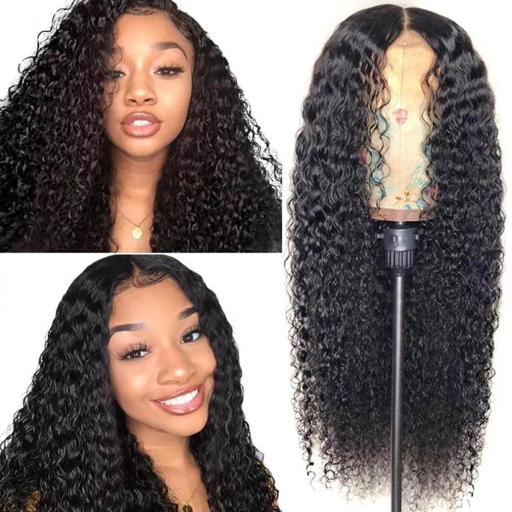 Lace Front Human Hair Wigs 13x4 Lace Wig Jerry Curls, Pre-plucked, 180% Density-SULMY | SULMY.