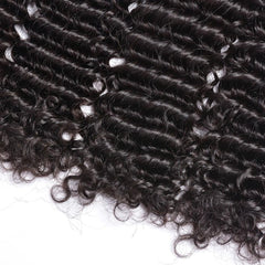 Bundles with Closure Deep Wave Brazilian Virgin Human Hair Weave Bundles 3+1 | SULMY.