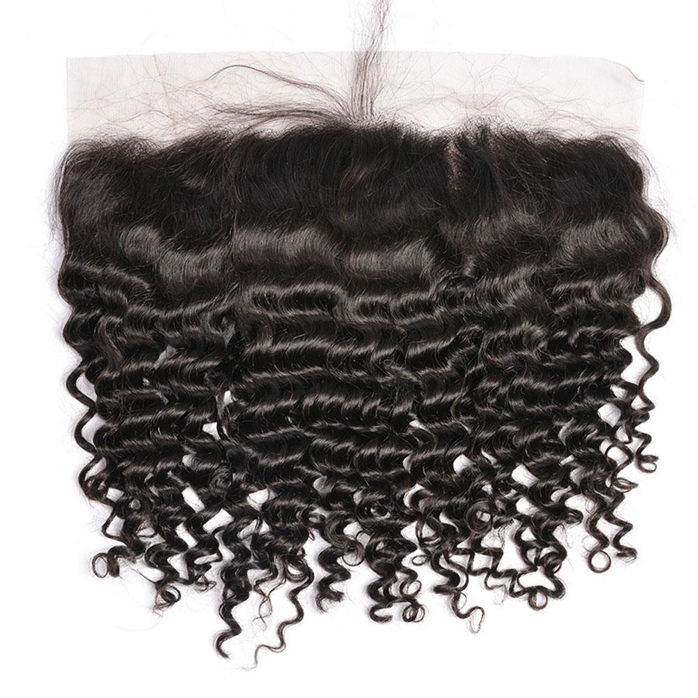 Bundles with Frontal Deep Wave Brazilian Virgin Human Hair Weave Bundles 3+1 | SULMY.