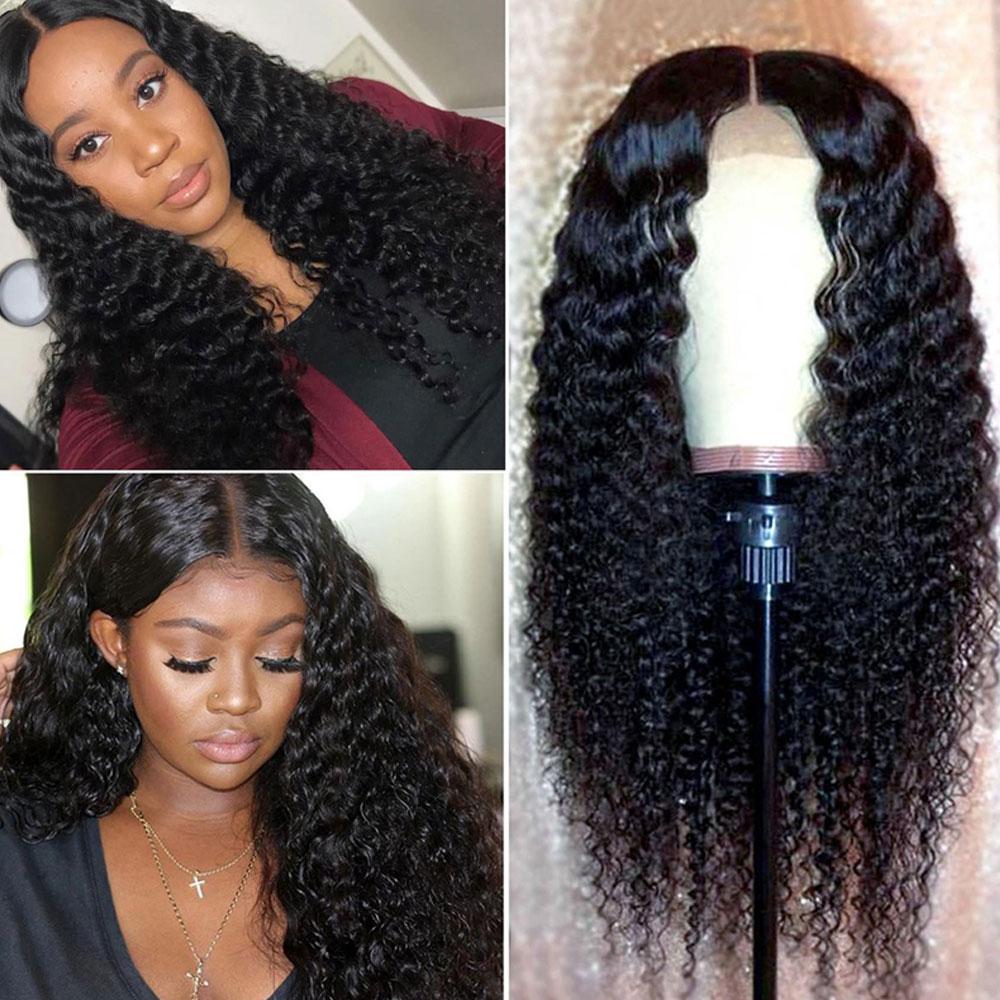 Lace Front Human Hair Wigs 13x4 Lace Wig Deep Wave, Pre-plucked, 180% Density-SULMY | SULMY.
