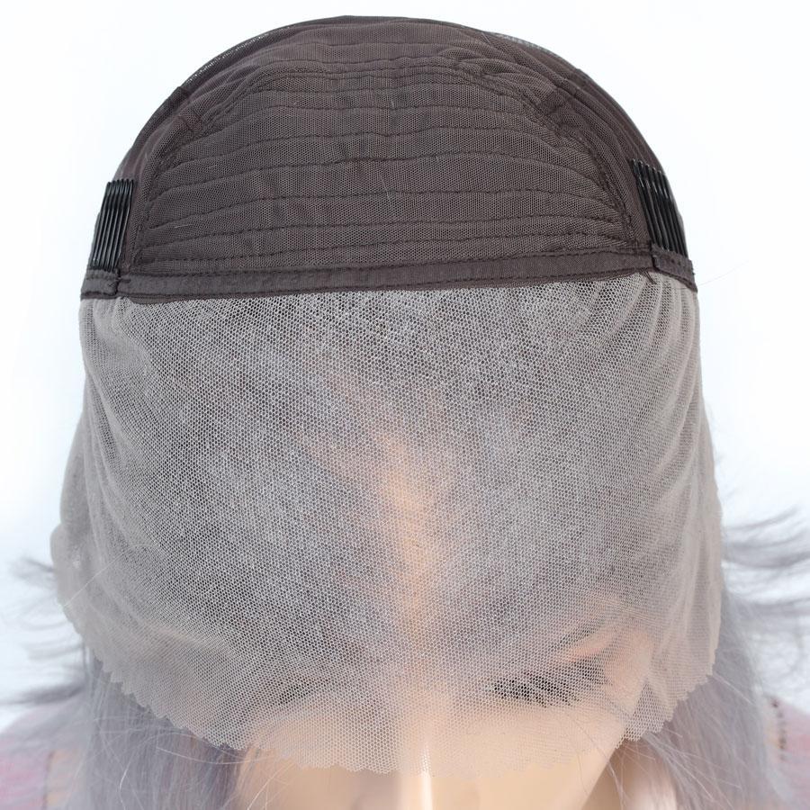 Grey Bob Lace Front Wig Colored Short Human Hair Wigs -SULMY | SULMY.