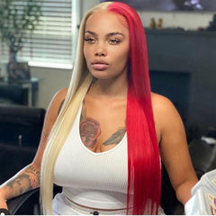 Colored Human Hair Wigs Dyed Transparent Lace Front Wig | SULMY.