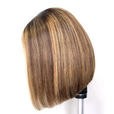 Highlight Ombre Brown Bob Lace Front Wig Colored Short Human Hair Wigs -SULMY | SULMY.