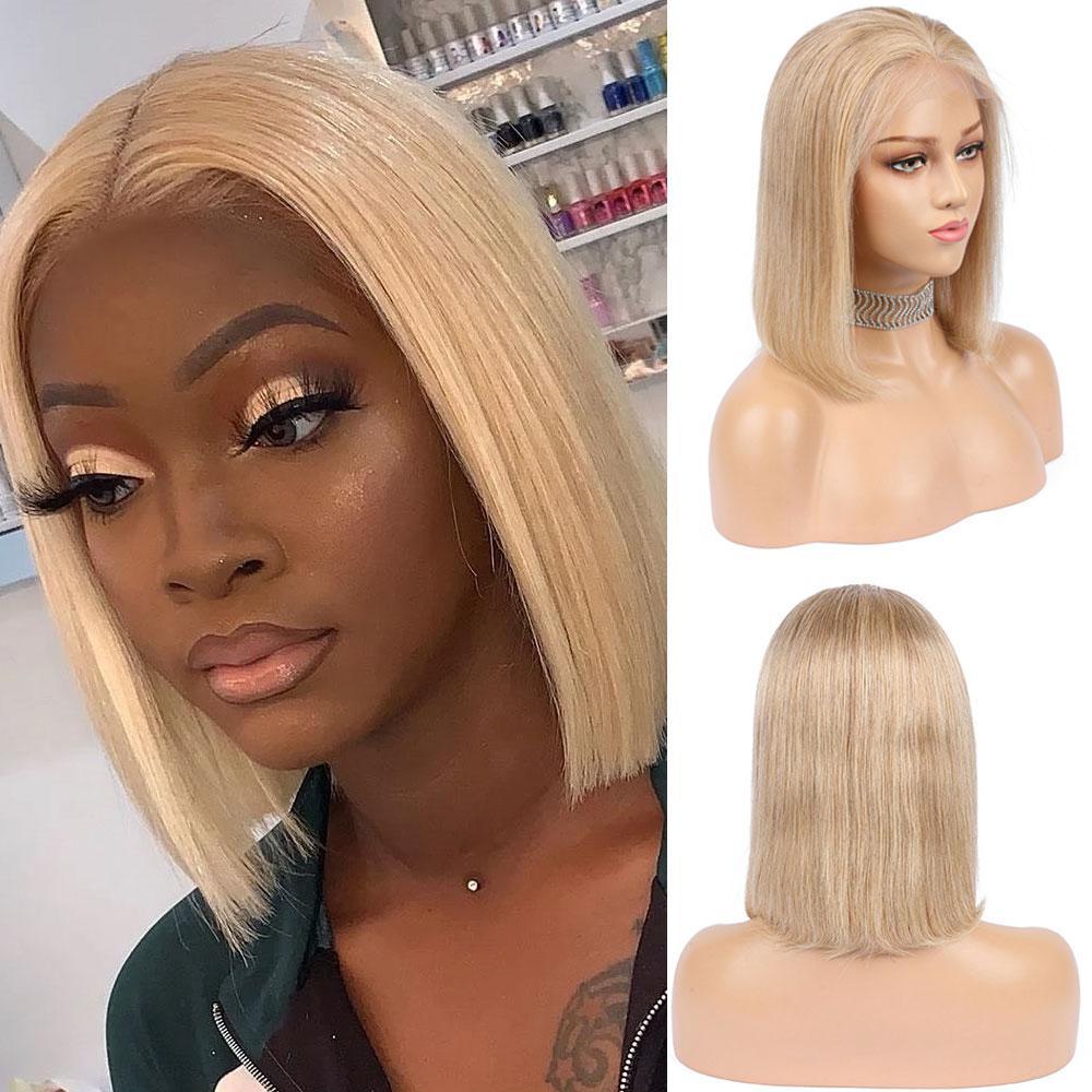 Honey Blonde Bob Lace Front Wig Colored Short Human Hair Wigs -SULMY | SULMY.