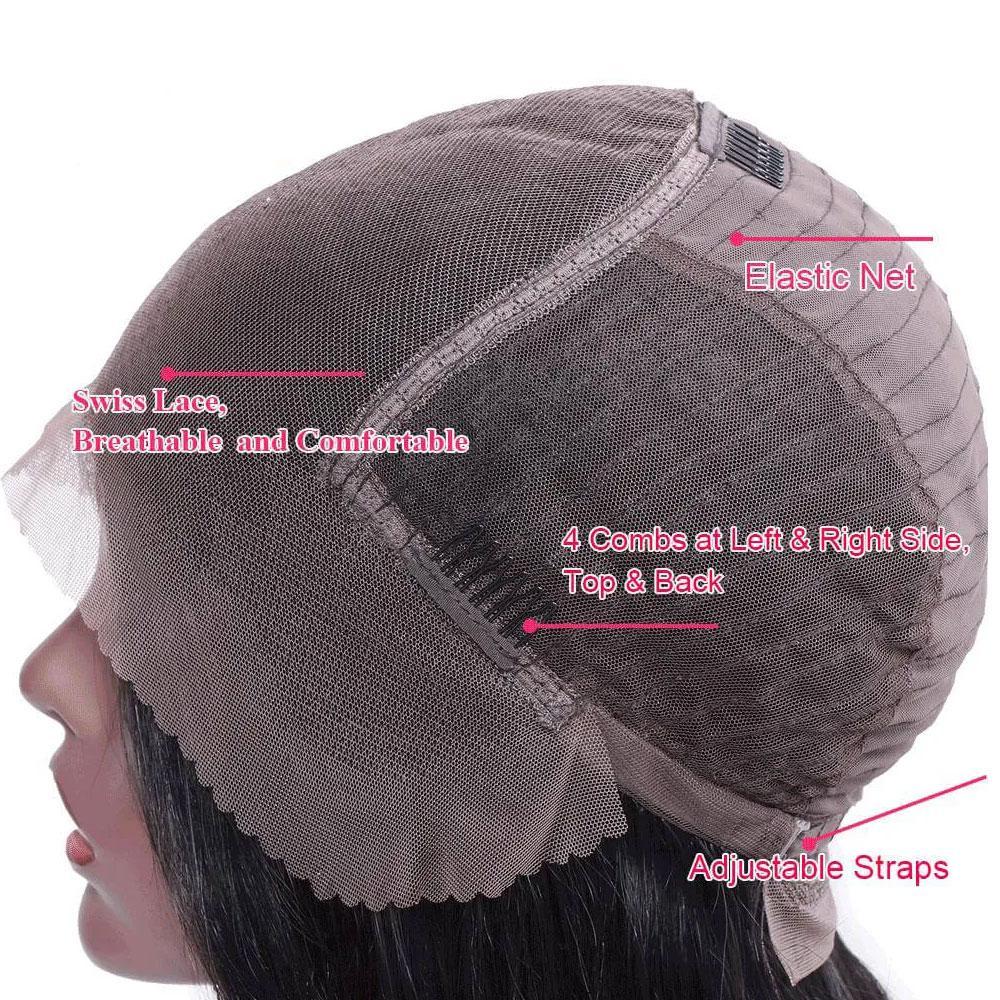 Lace Front Human Hair Wigs 13x4 Lace Wig Body Wave, Pre-plucked, 180% Density-SULMY | SULMY.