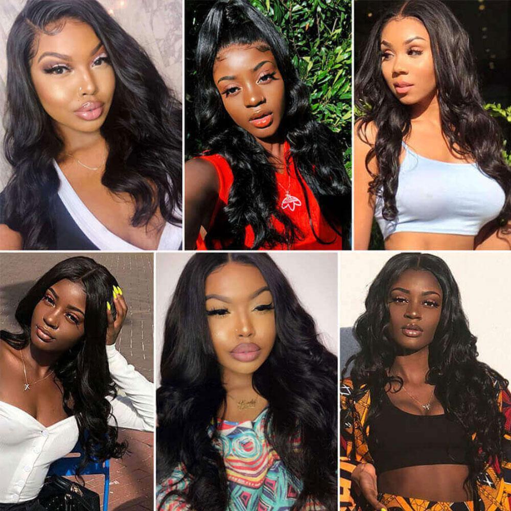 Lace Front Human Hair Wigs 13x4 Lace Wig Body Wave, Pre-plucked, 180% Density-SULMY | SULMY.