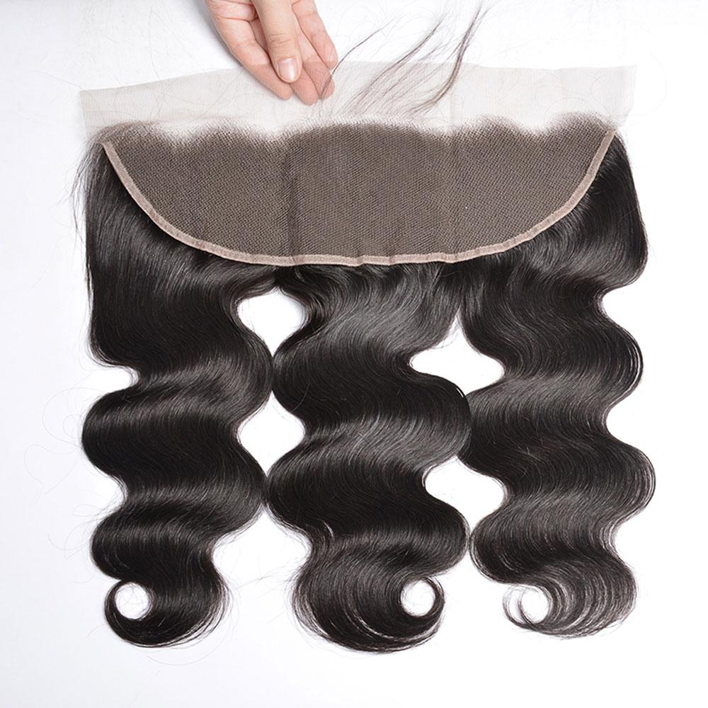 Bundles with Frontal Body Wave Brazilian Virgin Human Hair Weave Bundles 3+1 | SULMY.