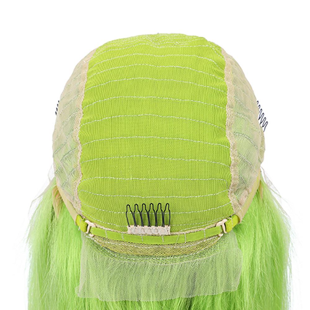Lime Green Bob Lace Front Wig Colored Short Human Hair Wigs -SULMY | SULMY.