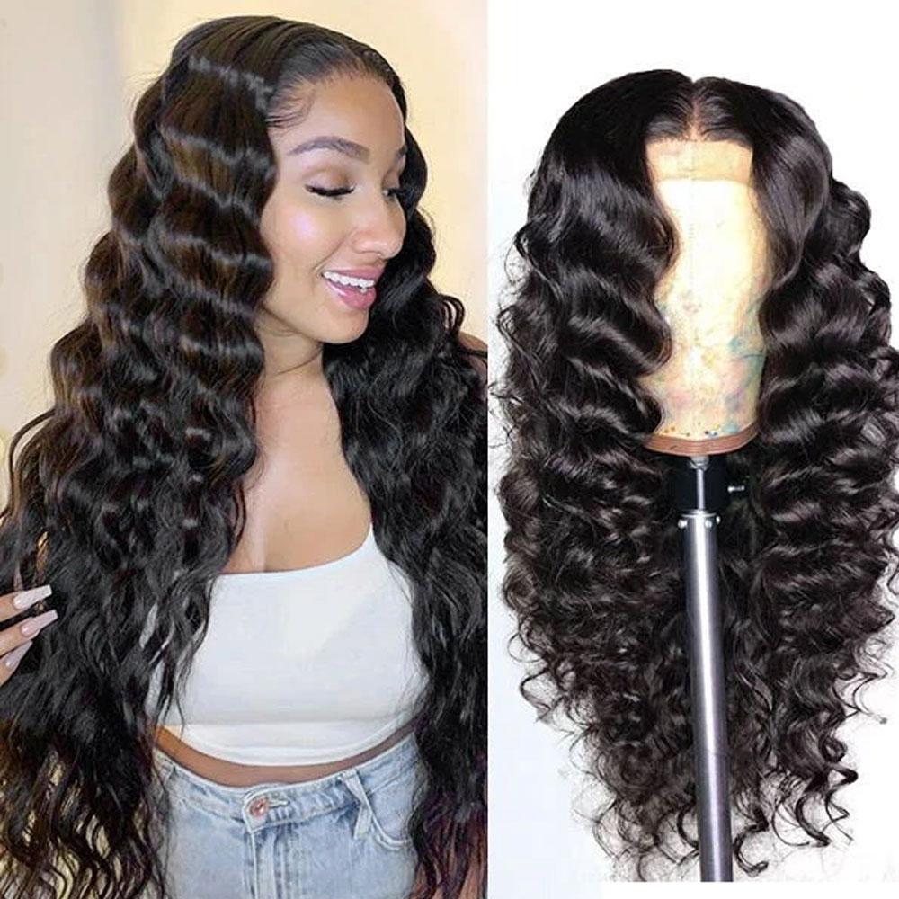 4x4 Lace Closure Wig Pre Plucked Closure Wigs 180% Density -Loose Deep Wave -SULMY | SULMY.