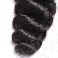 Bundles with Closure Loose Wave Brazilian Virgin Human Hair Weave Bundles 3+1 | SULMY.