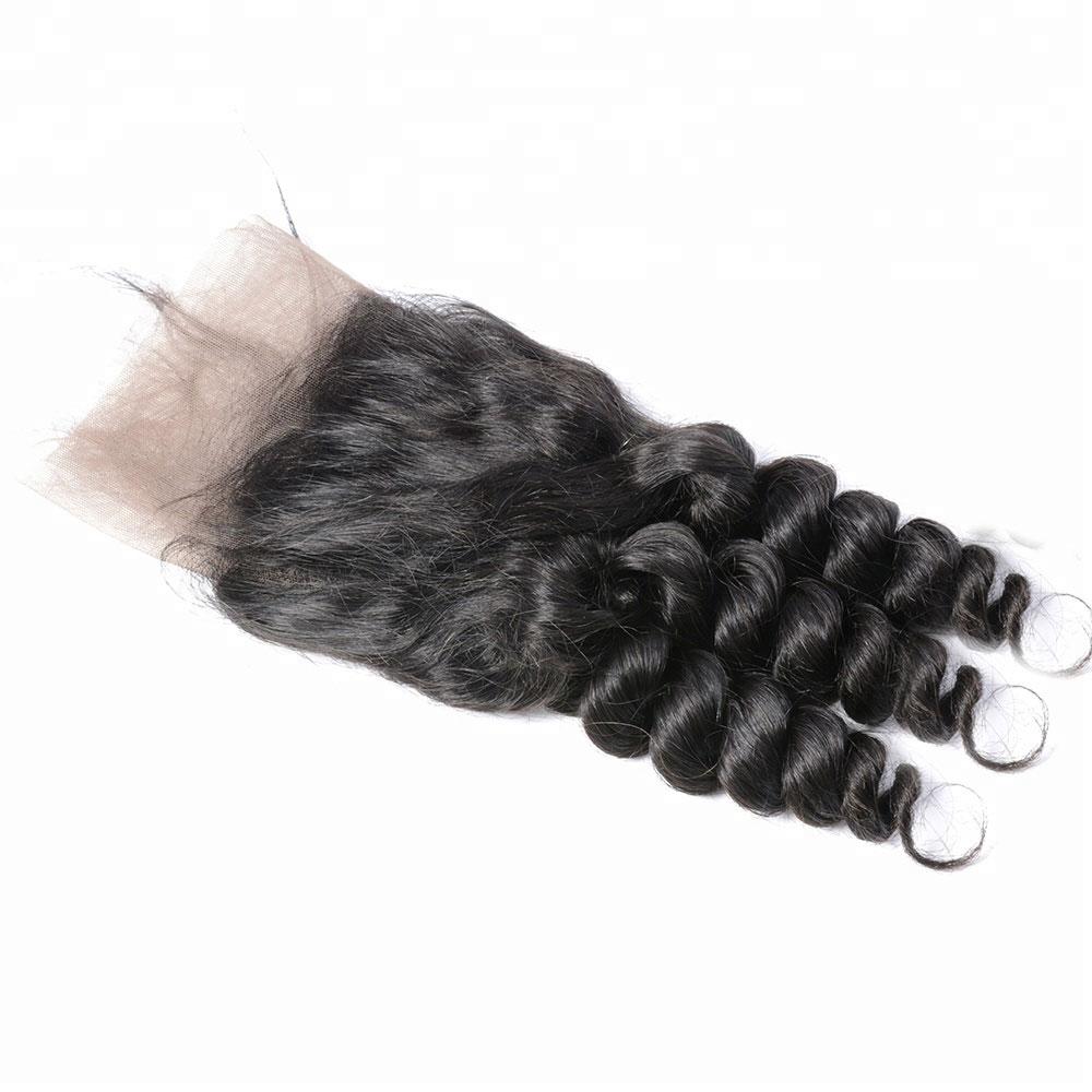 Bundles with Closure Loose Wave Brazilian Virgin Human Hair Weave Bundles 3+1 | SULMY.