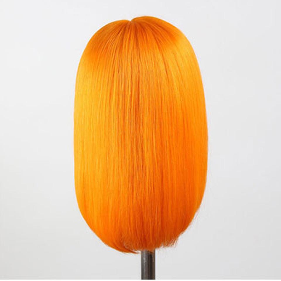 Orange Bob Lace Front Wig Colored Short Human Hair Wigs -SULMY | SULMY.