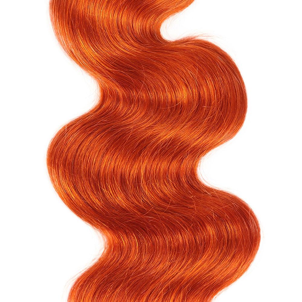 Orange Hair Weave Bundles With Closure Body Wave | SULMY.