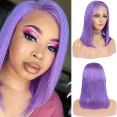 Colored Bob Wigs Human Hair Lace Wigs 180% Denstity Pre-plucked SULMY | SULMY.