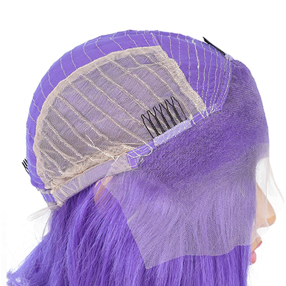 Purple Bob Lace Front Wig Colored Short Human Hair Wigs -SULMY | SULMY.