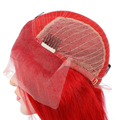 Red Bob Lace Front Wig Colored Short Human Hair Wigs -SULMY | SULMY.