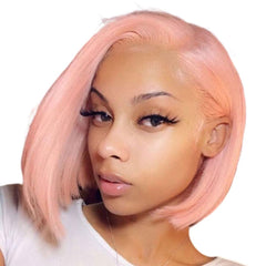 Colored Bob Wigs Human Hair Lace Wigs 180% Denstity Pre-plucked SULMY | SULMY.