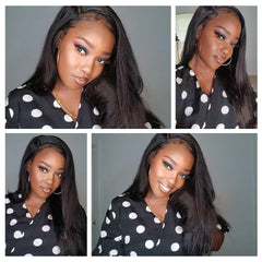 360 Lace Wig Pre-plucked Human Hair Brazilian Lace Frontal Wig -Silky Straight SULMY | SULMY.