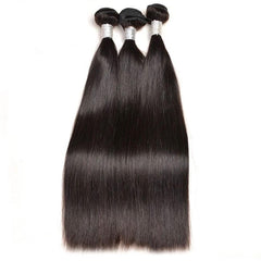 Bundles with Closure Silky Straight Brazilian Virgin Human Hair Weave Bundles 3+1 | SULMY.