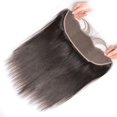 Bundles with Frontal Silky Straight Brazilian Virgin Human Hair Weave Bundles 3+1 | SULMY.