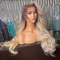 SULMY Ash Blonde Wigs Human Hair