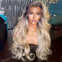 SULMY Ash Blonde Wigs Human Hair