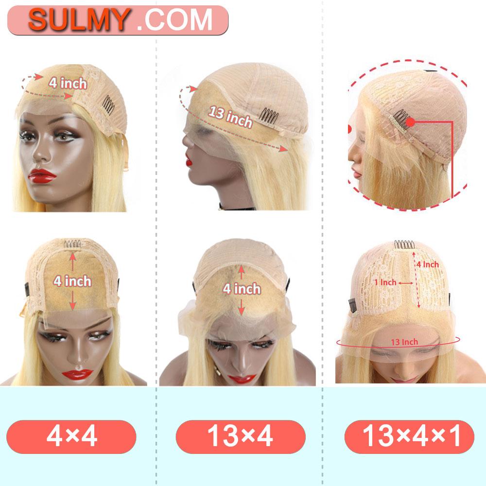 SULMY Dirty Blonde Hair With Pink Highlights Wigs 100% Human Hair