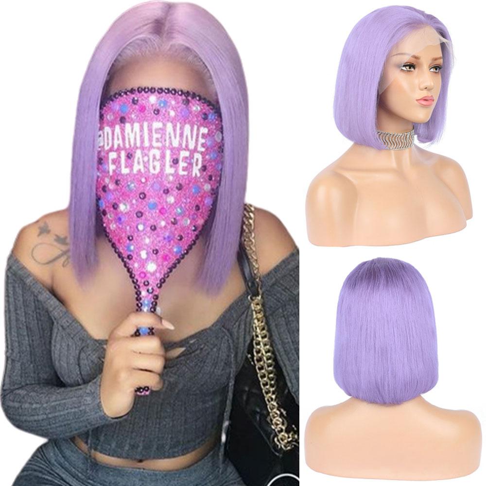 Colored Bob Wigs Human Hair Lace Wigs 180% Denstity Pre-plucked SULMY | SULMY.
