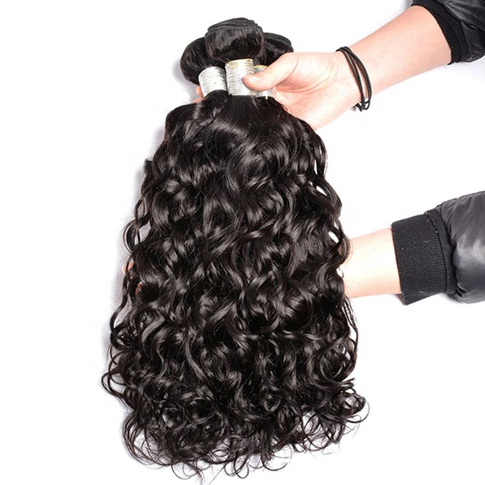 Bundles with Frontal Water Wave Brazilian Virgin Human Hair Weave Bundles 3+1 | SULMY.