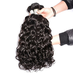 Bundles with Frontal Water Wave Brazilian Virgin Human Hair Weave Bundles 3+1 | SULMY.